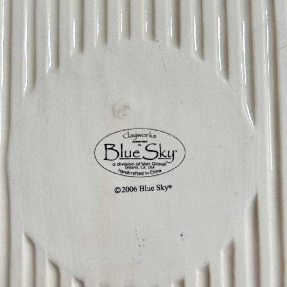 2006 Blue Sky Clayworks Ceramic Trivet Coaster Plate Pebble Path Grass Art Decor - Picture 7 of 10